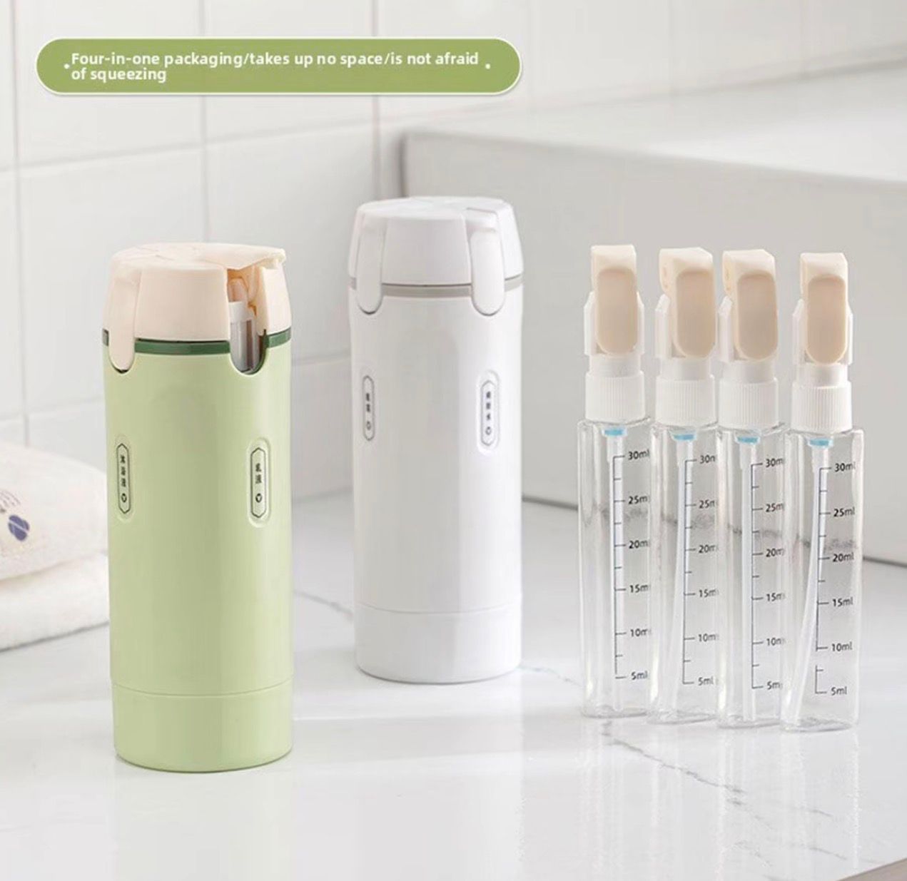 TravelFlow™ 4-in-1 Dispenser