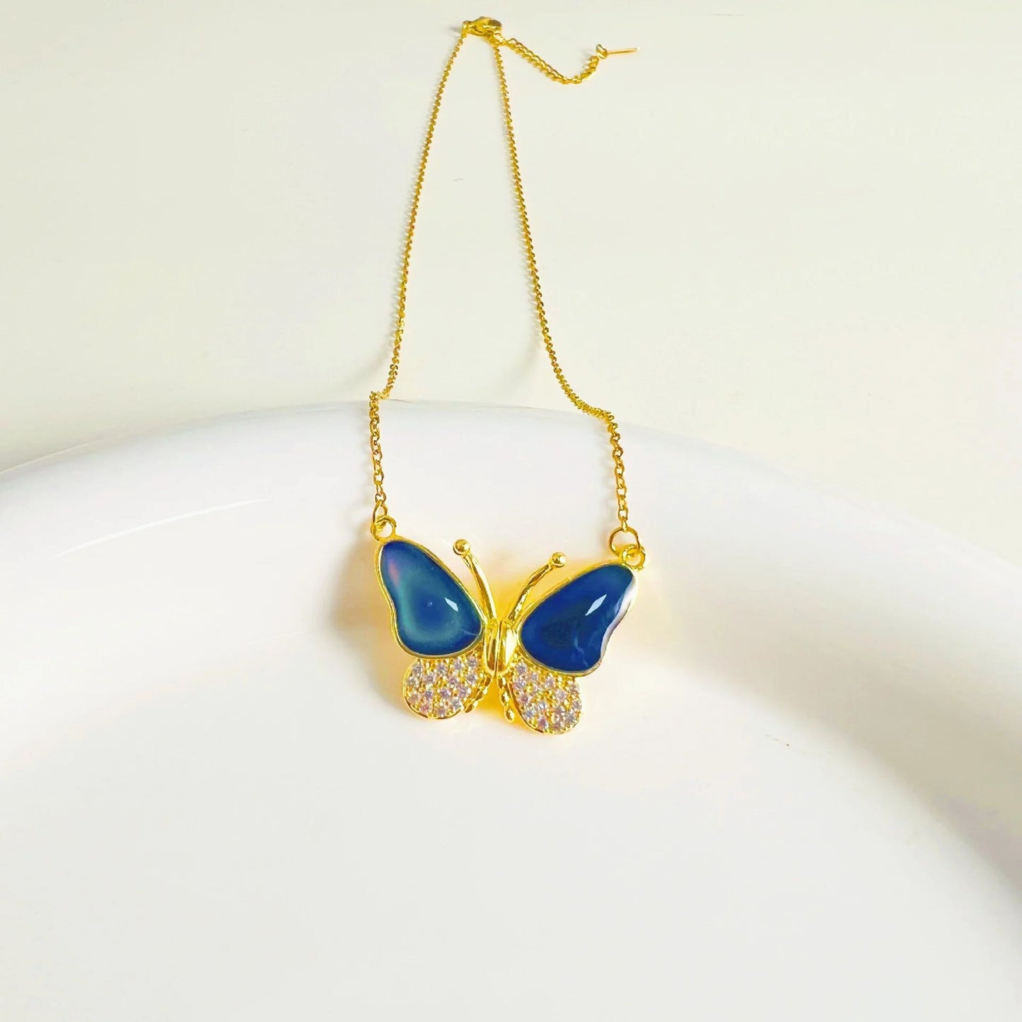 Adjustable Color Changing Butterfly Necklace