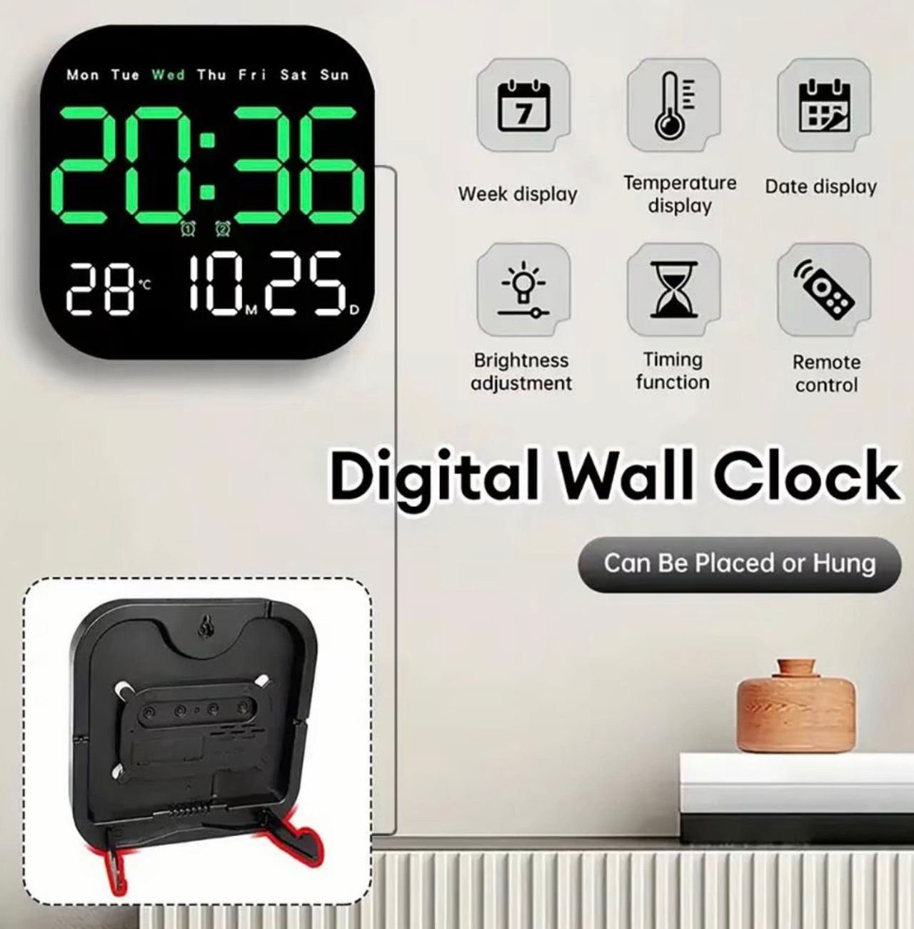TimeMax™ Smart Wall Clock