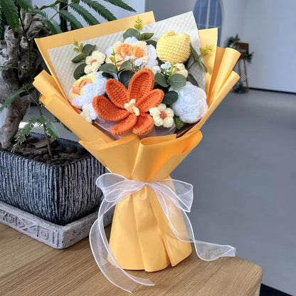 Hand Knitted Tulip Flowers