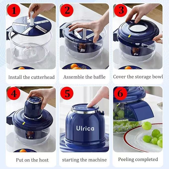 ULRICA Electric Fruit Peeler – Portable Automatic Peeling Machine